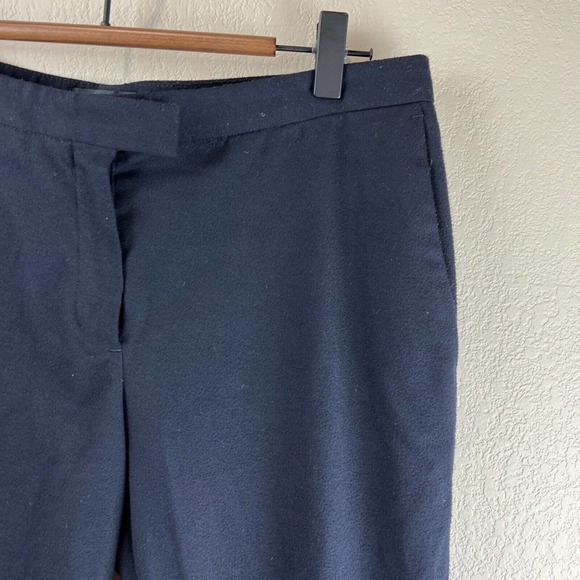 Maje Wool Pants Women 38 Dark Navy Blue Slacks Career Work Classic - Picture 3 of 15